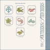 Collection of embroidered icons with text labels on a white background, featuring symbols like the fleur de lis, alligator, crawfish, magnolia, shrimp, oysters, and pelican. Brand 'The Southern Stitchers' is visible.