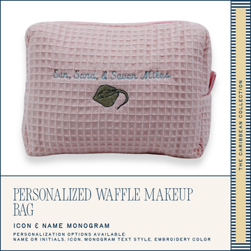 Personalized Icon & Name Makeup Bag: The Caribbean Collection