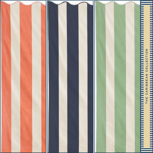 Personalized Scalloped Beach Towel: The Caribbean Collection