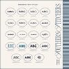 Monogram text style chart with various designs and 'The Southern Stitchers' branding.